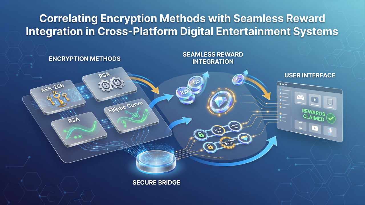 Illustration of encryption layers protecting reward data flows across mobile, desktop, and console gaming platforms
