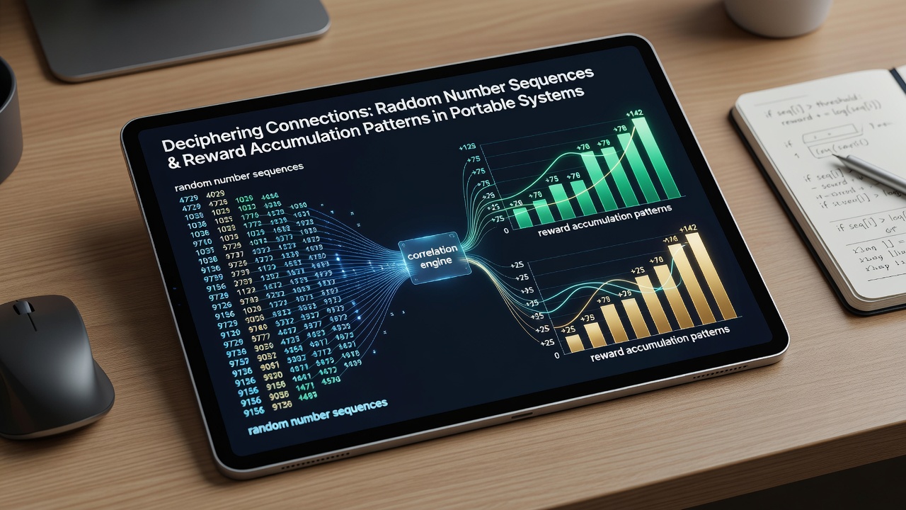 Data visualization showing correlation graphs between RNG outputs and accumulated rewards in mobile gaming apps