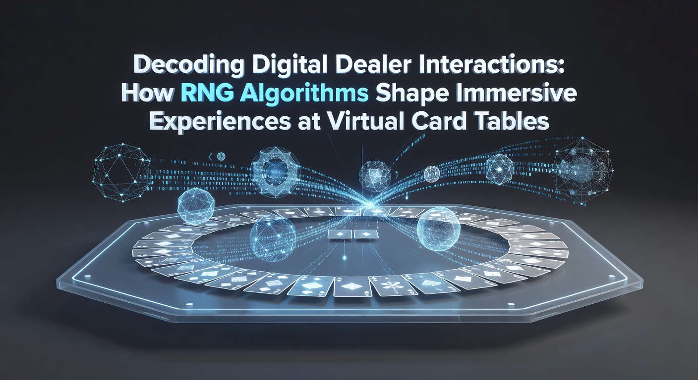 Digital rendering of a virtual card table with cards being dealt by an animated dealer interface